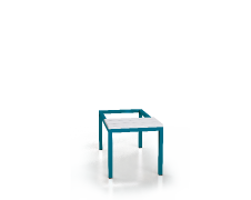 Vorbänk mit PVC latten - Basisausführung 375 x 400 x 800